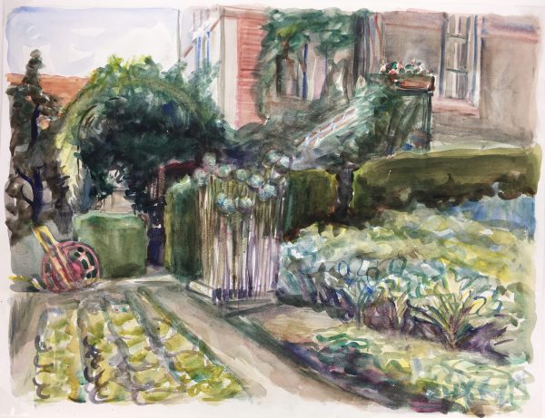 Country Landscapes Original Art - Country Garden, 1980s