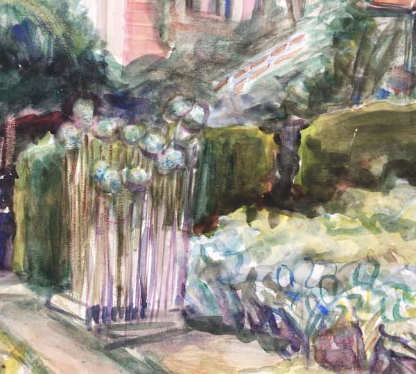Country Landscapes Original Art - Country Garden, 1980s