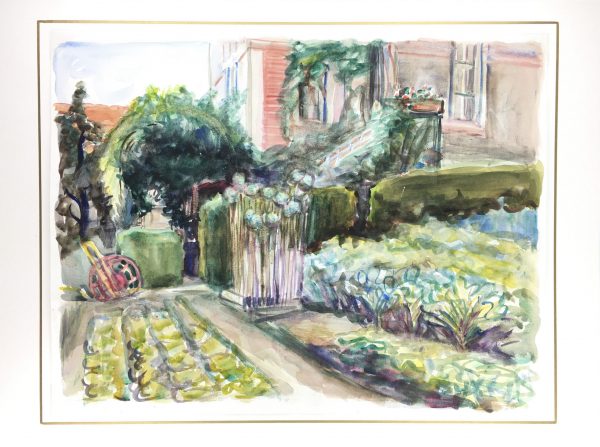 Country Landscapes Original Art - Country Garden, 1980s