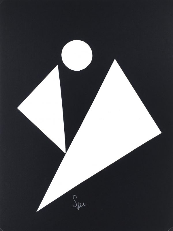 Modern Original Art - White on black, Spe, 2018