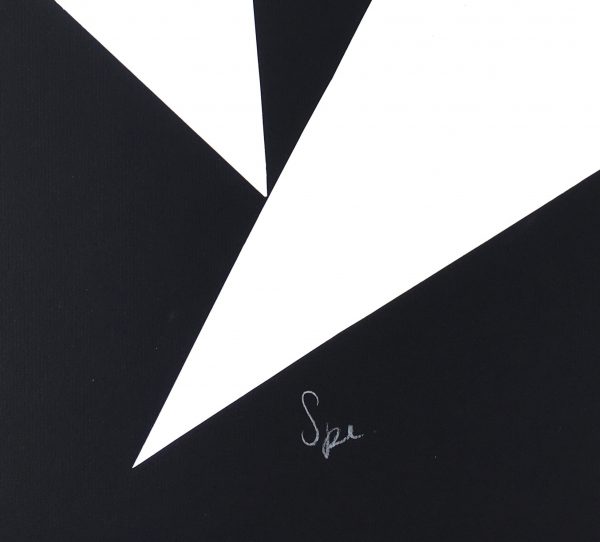 Modern Original Art - White on black, Spe, 2018