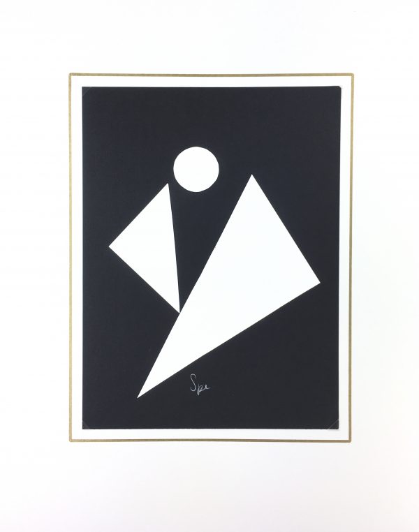Modern Original Art - White on black, Spe, 2018