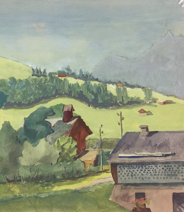 Farm Landscapes Original Art - Farms, M. Joyet, 1955