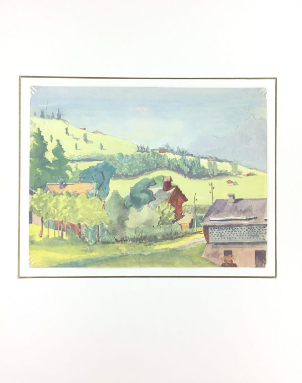 Farm Landscapes Original Art - Farms, M. Joyet, 1955
