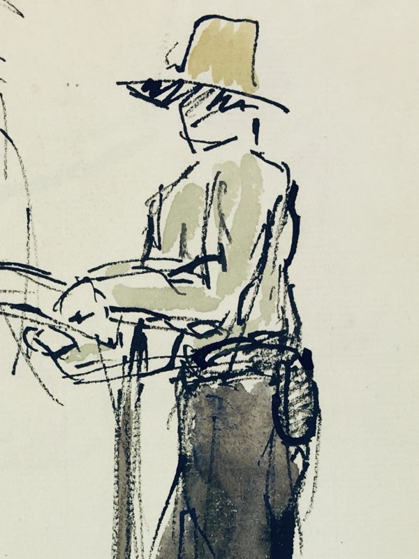 Farm Landscapes Original Art - Farmer, JP Grancher, C.1950