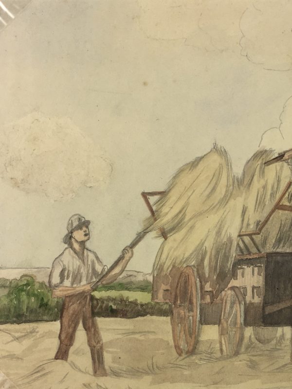 Farm Landscapes Original Art - Hay, C.1930