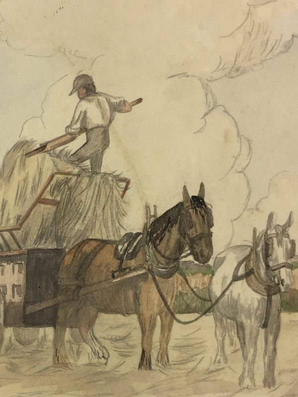 Farm Landscapes Original Art - Hay, C.1930