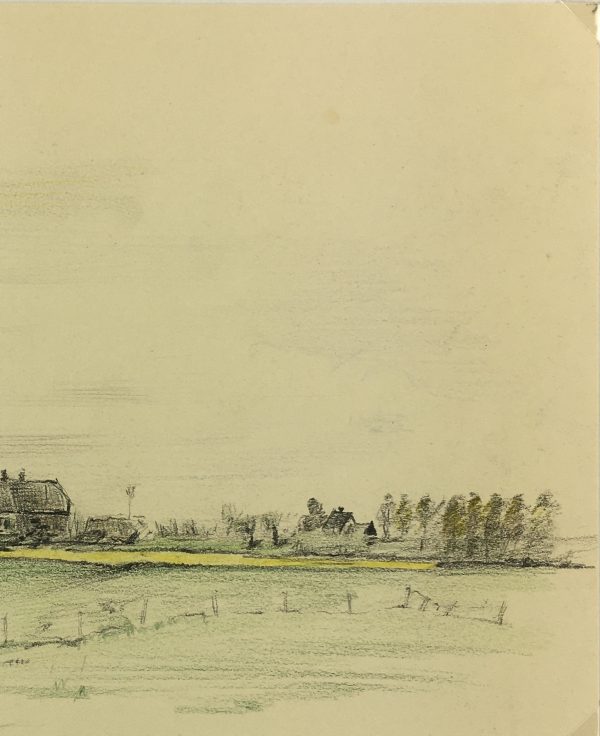 Farm Landscapes Original Art - Farm Horizon, C.1960