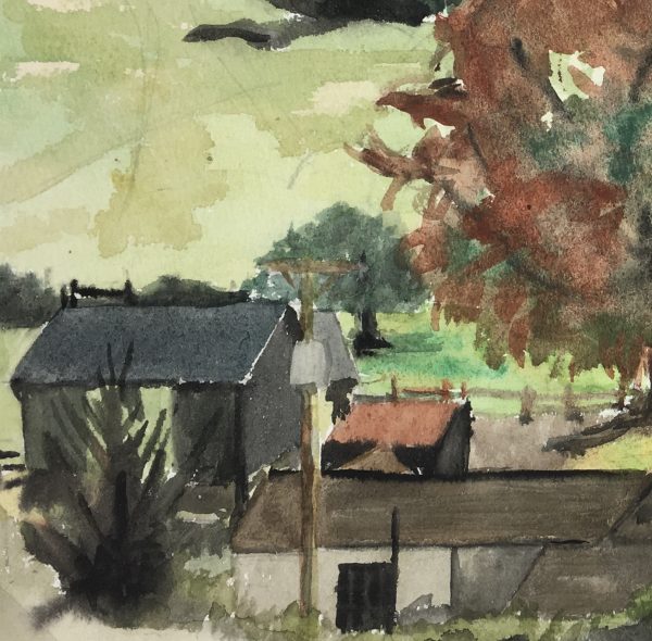 Farm Landscapes Original Art - Farming Estate, C.1960