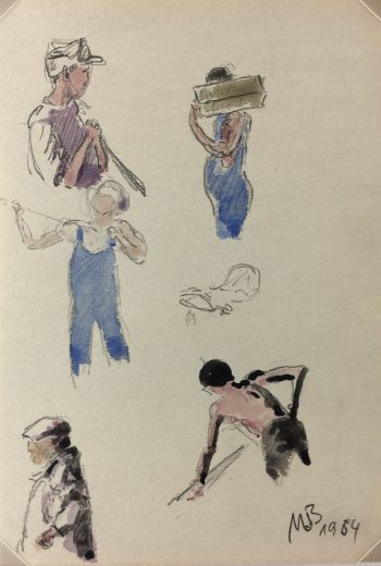 Figures Original Art - Drawings, Werner Bell (1895-78), C.1964