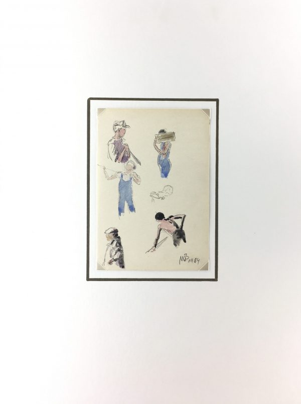 Figures Original Art - Drawings, Werner Bell (1895-78), C.1964