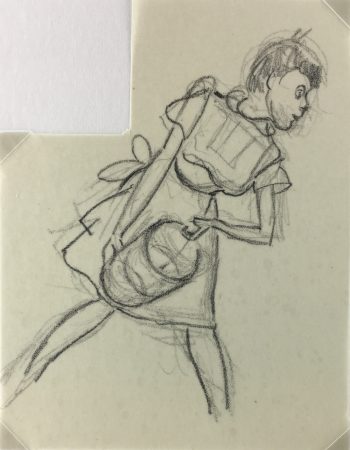 Figures Original Art - Drawing, Werner Bell, C.1960