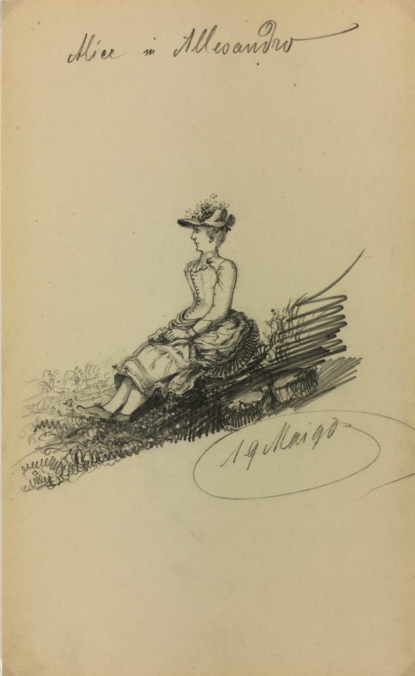 Figures Original Art - Alice Alessandro, E. Wollenweber, 1890