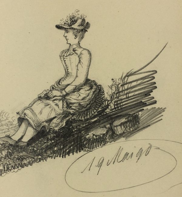 Figures Original Art - Alice Alessandro, E. Wollenweber, 1890