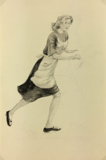 Figures Original Art - Rush to Oven , Werner Bell , C.1970