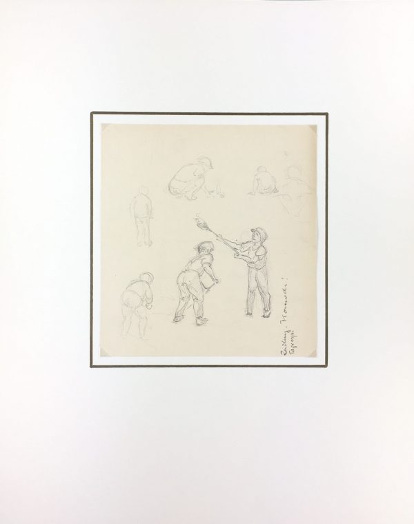 Figures Original Art - Working, Werner Bell, C.1960