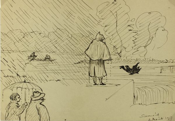 Figures Original Art - French Countryside, Emilie Cravoisier, C.1917