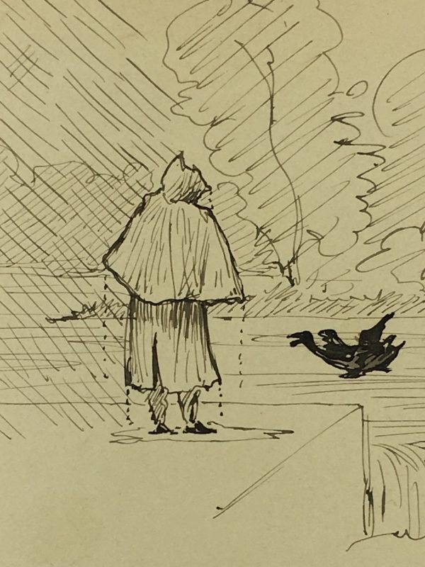 Figures Original Art - French Countryside, Emilie Cravoisier, C.1917