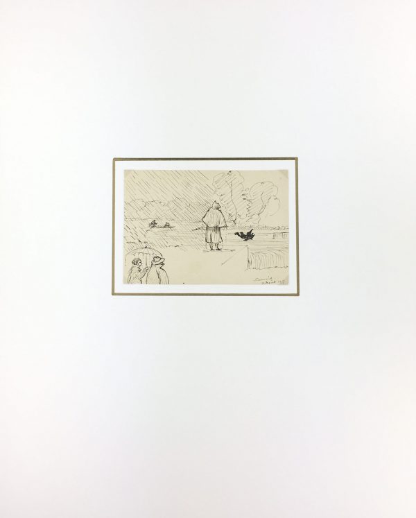 Figures Original Art - French Countryside, Emilie Cravoisier, C.1917