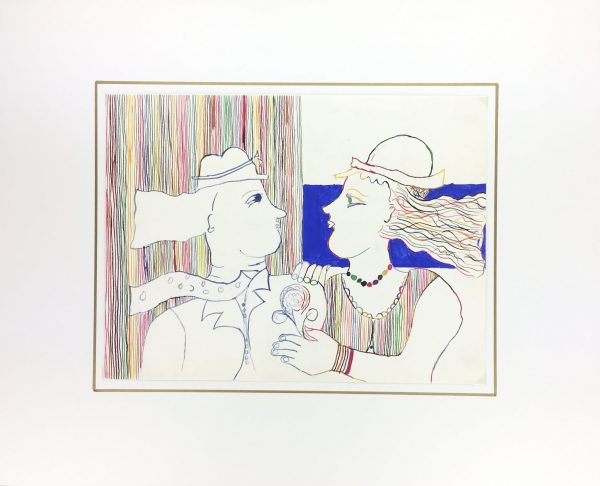 Figures Original Art - Modern LInes, C.1950