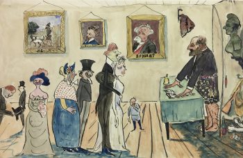 Figures Original Art - Wedding Ceremony, C.1960