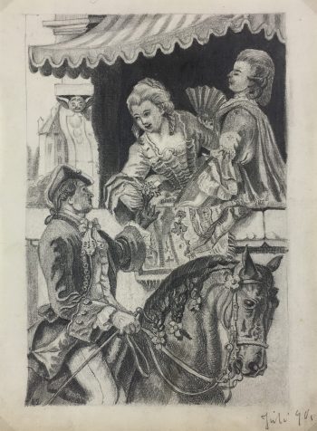 Figures Original Art - Gallant, 1890