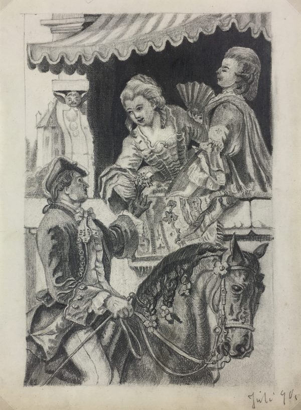 Figures Original Art - Gallant, 1890