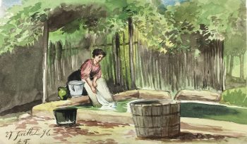 Figures Original Art - Washing Basin, 1896