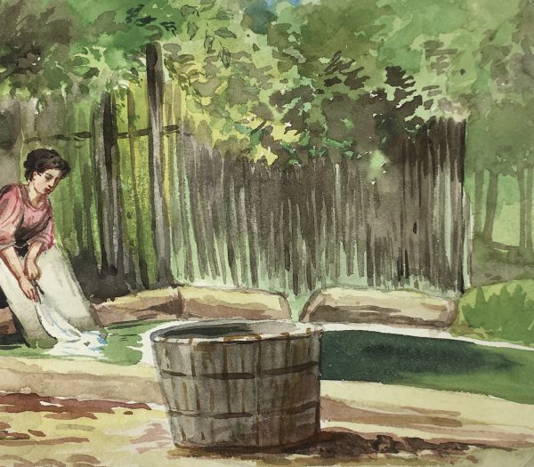Figures Original Art - Washing Basin, 1896