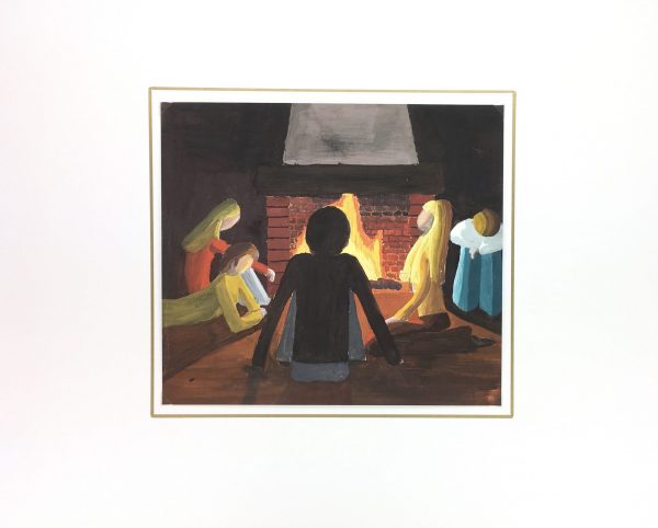 Figures Original Art - Fireplace, C.1980