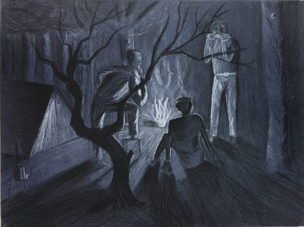 Figures Original Art - Campfire, Fillon, C.1960