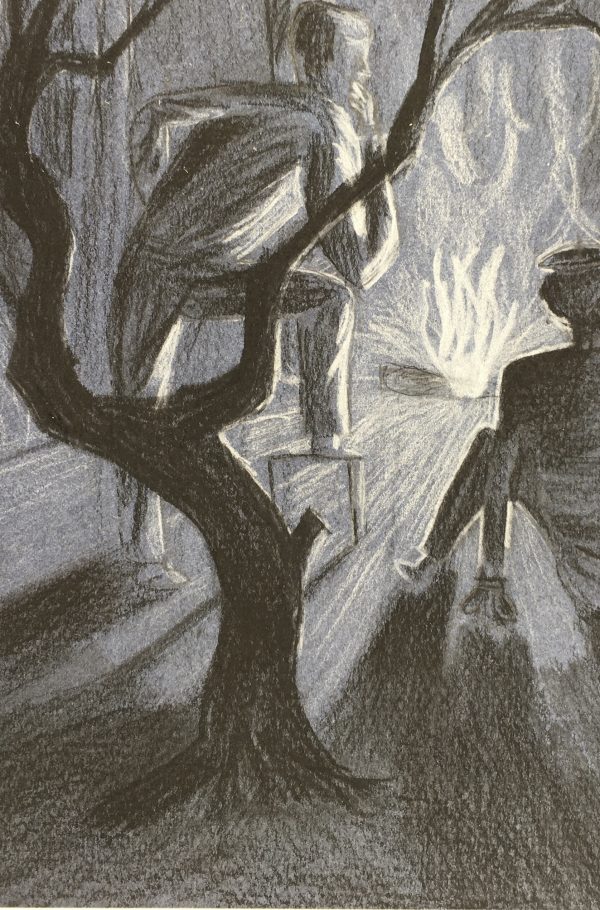 Figures Original Art - Campfire, Fillon, C.1960