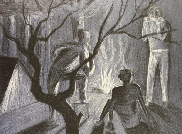 Figures Original Art - Campfire, Fillon, C.1960