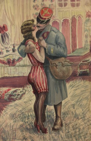 Figures Original Art - Lady of Pleasure, L. Lerome, 1919
