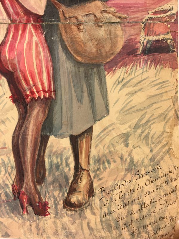 Figures Original Art - Lady of Pleasure, L. Lerome, 1919
