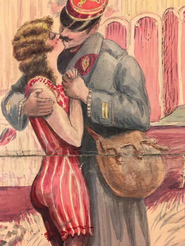 Figures Original Art - Lady of Pleasure, L. Lerome, 1919