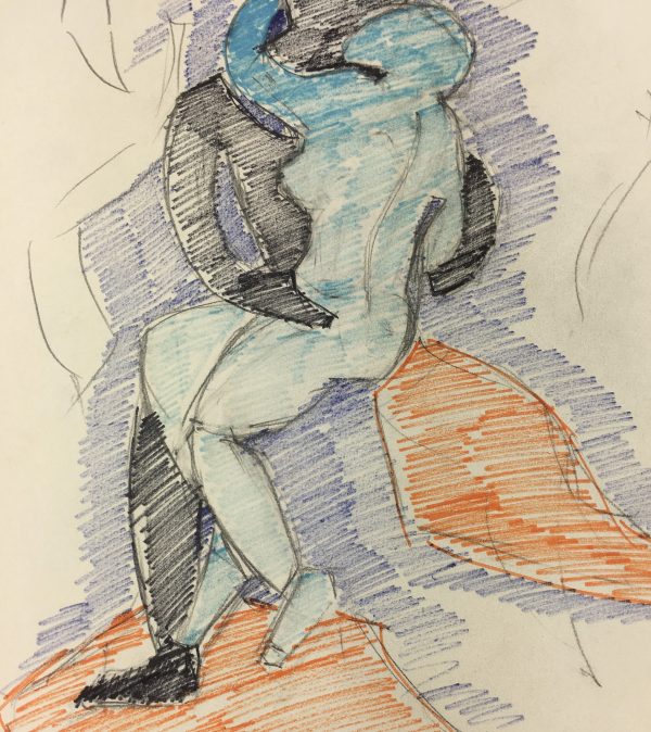 Figures Original Art - Kiss in Time, Hubert Dugon, C.1970