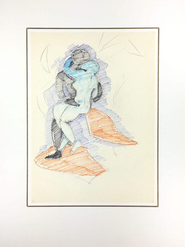 Figures Original Art - Kiss in Time, Hubert Dugon, C.1970
