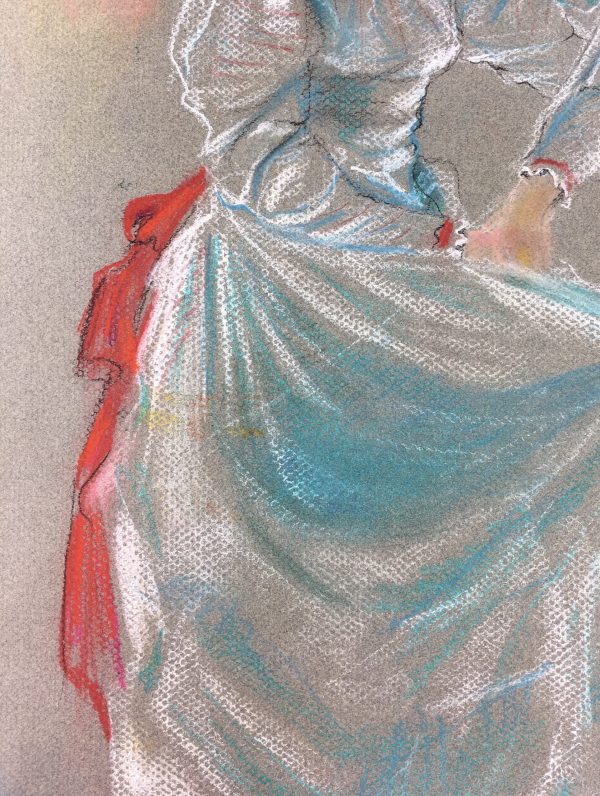 Figures Original Art - Femme a l Ombrelle, C.1950