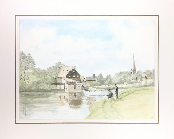 Animals Fish & Fishing Original Art - Fishing, Joan Powell, 1990