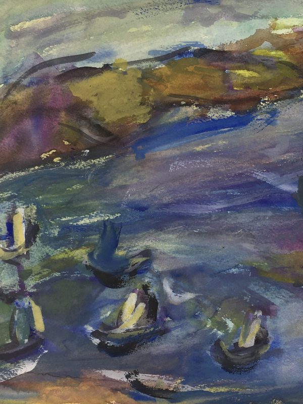 Maritime Original Art - Natural Harbor, c.1950