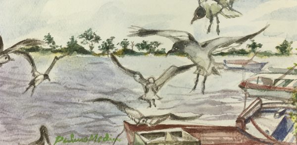 Maritime Original Art - Maritime, P. Medina, c.1960