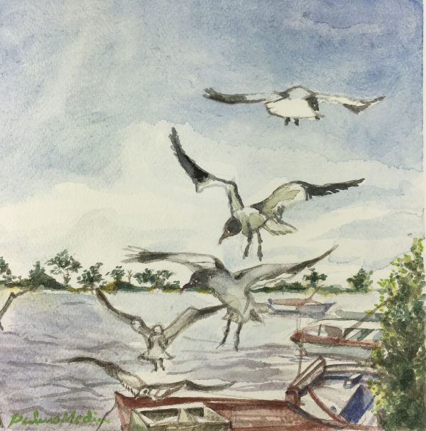 Maritime Original Art - Maritime, P. Medina, c.1960
