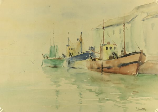 Maritime Original Art - Serene Port, 2000