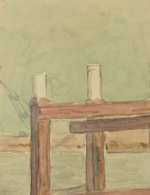 Maritime Original Art - Pier, 1934