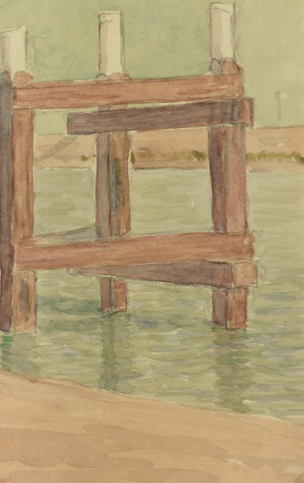 Maritime Original Art - Pier, 1934