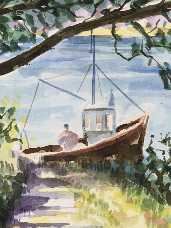 Maritime Original Art - Fishing Boat, Jean Chapront, 2005