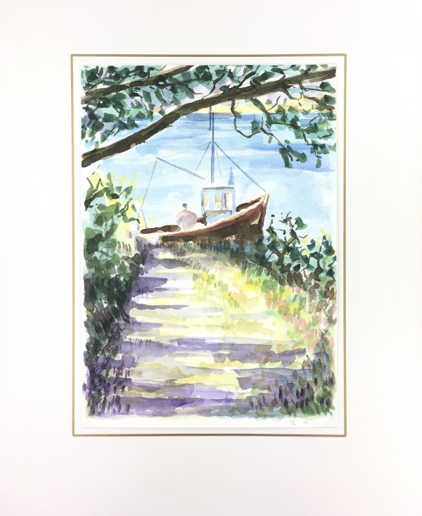 Maritime Original Art - Fishing Boat, Jean Chapront, 2005