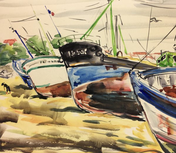 Maritime Original Art - SailBoats, Groux, c1930