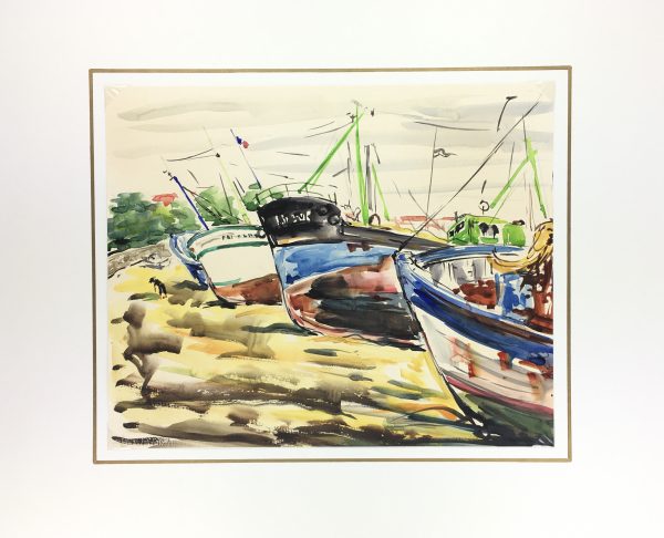 Maritime Original Art - SailBoats, Groux, c1930